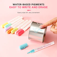 8 Pack Erasable Colors Liquid Macaron Erasable Marker