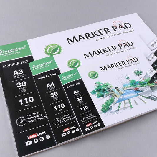 Marker Drawing Book 30 Sheets Professional Marker Paper Watercolor Sketch Notepad Book