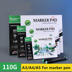 Marker Drawing Book 30 Sheets Professional Marker Paper Watercolor Sketch Notepad Book