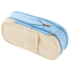 Minimalist Style Pencil Bag Large Capacity Canvas Classic Pen Bag With Zipper