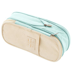 Minimalist Style Pencil Bag Large Capacity Canvas Classic Pen Bag With Zipper