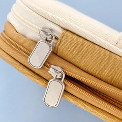 Minimalist Style Pencil Bag Large Capacity Canvas Classic Pen Bag With Zipper