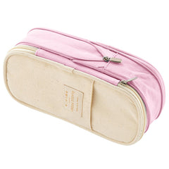 Minimalist Style Pencil Bag Large Capacity Canvas Classic Pen Bag With Zipper