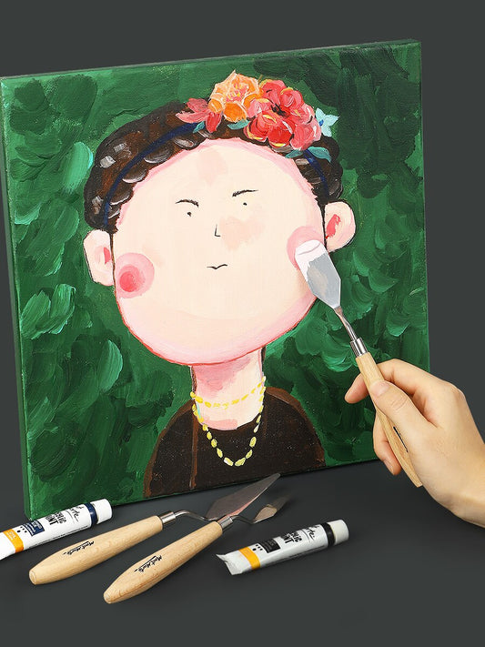 1Set Oil Painting Scraper Stainless Steel Palette Knife Set