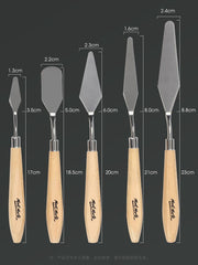 1Set Oil Painting Scraper Stainless Steel Palette Knife Set