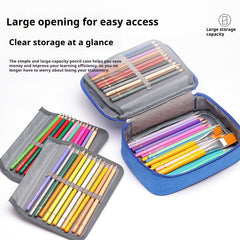 Multi-Functional Stationery Pencil Pouch Stretchy 72 Slots Colored Pencil Case