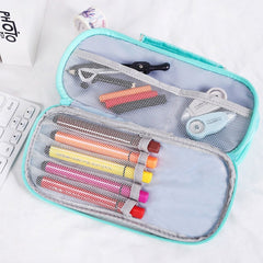 Multi Layer Pencil Bag Cosmetic Brush Tool Makeup Bag With Zipper