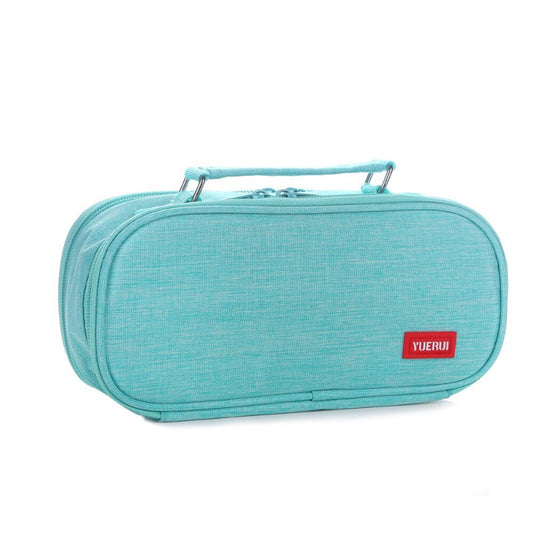 Multi Layer Pencil Bag Cosmetic Brush Tool Makeup Bag With Zipper