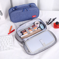 Multi Layer Pencil Bag Cosmetic Brush Tool Makeup Bag With Zipper