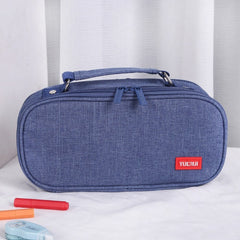 Multi Layer Pencil Bag Cosmetic Brush Tool Makeup Bag With Zipper