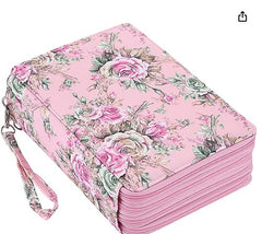 Multifunction 200 Slot Portable Colored Pencil Case Waterproof Leather Pencil Bag