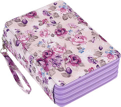 Multifunction 200 Slot Portable Colored Pencil Case Waterproof Leather Pencil Bag