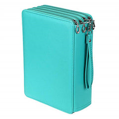 Multifunction 200 Slot Portable Colored Pencil Case Waterproof Leather Pencil Bag