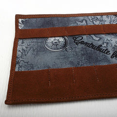 Multifunction Roll Pencil Bag Vintage Leather Pen Bag Box