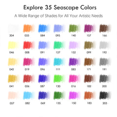 36 Colors Colored Pencils Set Ocean Color Series Pencils Drawing Sketches Pencil