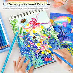 36 Colors Colored Pencils Set Ocean Color Series Pencils Drawing Sketches Pencil