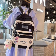 New High School Girls Backpack Nylon Waterproof Bookbag Laptop Backpack