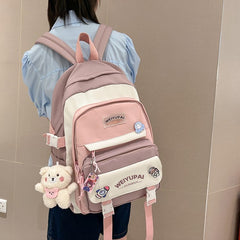 New High School Girls Backpack Nylon Waterproof Bookbag Laptop Backpack