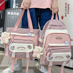 New High School Girls Backpack Nylon Waterproof Bookbag Laptop Backpack