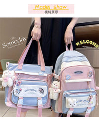 New High School Girls Backpack Nylon Waterproof Bookbag Laptop Backpack