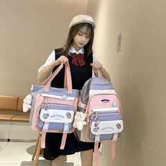 New High School Girls Backpack Nylon Waterproof Bookbag Laptop Backpack