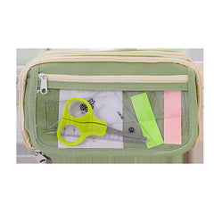 New Transparent Student Stationery Bag Nine-layer Panda Pen Bag Zip