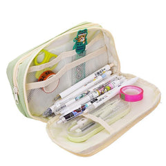 New Transparent Student Stationery Bag Nine-layer Panda Pen Bag Zip