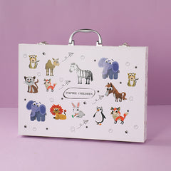 Children Art Painting Set With Marker Watercolor Paint Crayon Colored Pencil