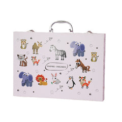 Children Art Painting Set With Marker Watercolor Paint Crayon Colored Pencil