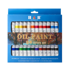 24 Colors Non-Toxic Oil Paint Set 12ml Professional Art Painting Supplies