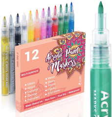 Acrylic Paint Markers Pen 12/24/36 Colors Acrylic Paint Marker Pens Set