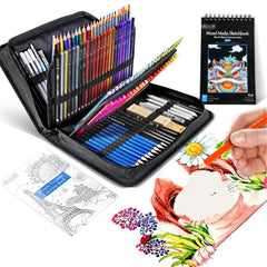 1Set/142pcs Oil-Based Coloured Pencil Sketching Set Drawing Set