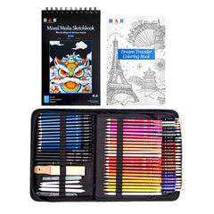 1Set/142pcs Oil-Based Coloured Pencil Sketching Set Drawing Set