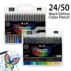 Oil Pencils Set 50/24 Soft 3.3 Lead Core Colored Pencils Art Supplies