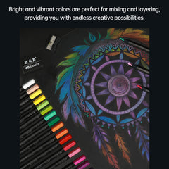 Oil Pencils Set 50/24 Soft 3.3 Lead Core Colored Pencils Art Supplies