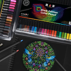 Oil Pencils Set 50/24 Soft 3.3 Lead Core Colored Pencils Art Supplies