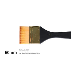 Painting Brush Nylon Hair Flat Acrylic Paint Brush