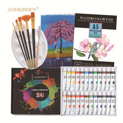 Painting Supplies Set Washable 32 Pieces Acrylic Painting Art Kit Set