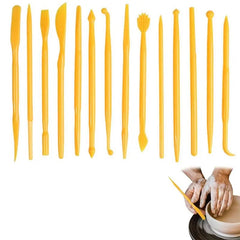 14pcs Set Plastic Clay Sculpting Set Wax Carving Pottery Tools