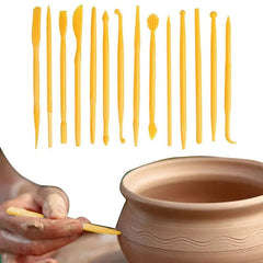 14pcs Set Plastic Clay Sculpting Set Wax Carving Pottery Tools
