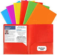 Plastic Folders with Pockets For Office High School
