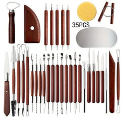 Pottery Clay Tools 35pcs Set DIY Polymer Carving Clay Kit