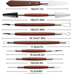 Pottery Clay Tools 35pcs Set DIY Polymer Carving Clay Kit