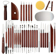Pottery Clay Tools 35pcs Set DIY Polymer Carving Clay Kit