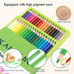 36Pcs Set Premium Botanical Colored Pencil With Vibrant Colors in Paper Box