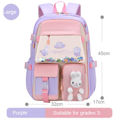 Primary School Girl Backpack Lightweight Spine Protection And Load-reducing Bags