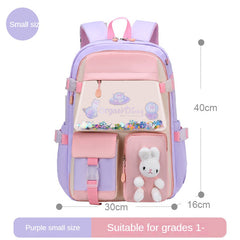 Primary School Girl Backpack Lightweight Spine Protection And Load-reducing Bags