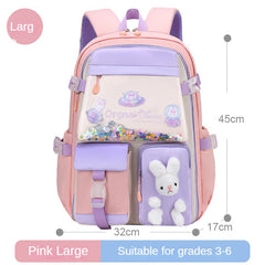 Primary School Girl Backpack Lightweight Spine Protection And Load-reducing Bags