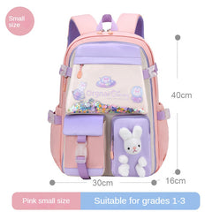 Primary School Girl Backpack Lightweight Spine Protection And Load-reducing Bags