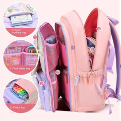 Primary School Girl Backpack Lightweight Spine Protection And Load-reducing Bags